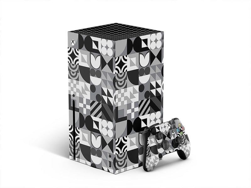 grayscale abstraction mosaic XBOX DIY Decal