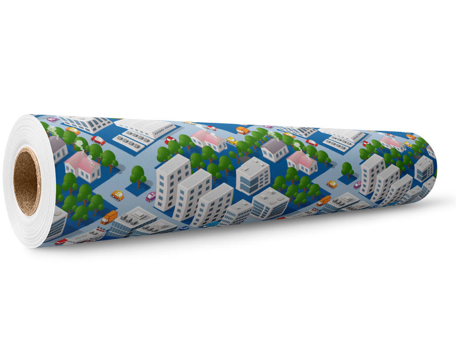 Great Micropolis Cityscape Wrap Film Wholesale Roll~Rwraps Series 914 Digitally Printed Vinyl Roll~5