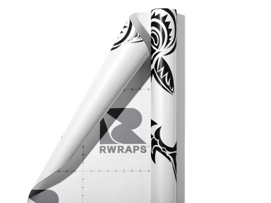 Great White Marine Life Wrap Film Sheets~Rwraps Series 914 Great White Marine Life Scrolled Sheet~3