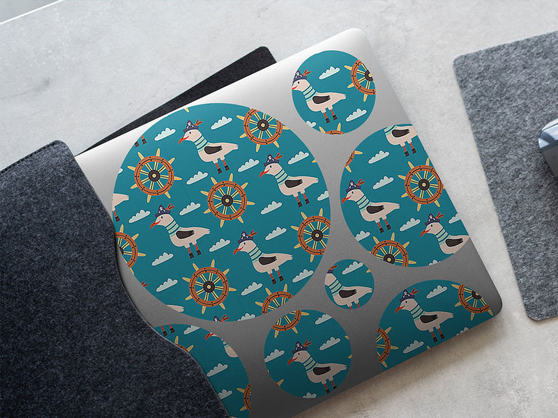 greedy gulls pirate DIY Laptop Stickers