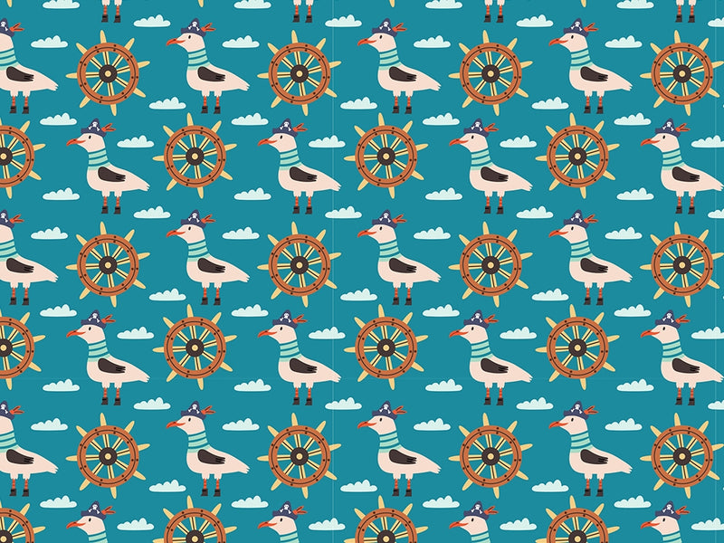 Greedy Gulls Pirate Vinyl Wrap Pattern~Rwraps Series 914 Digitally Printed Vinyl Wrap~0