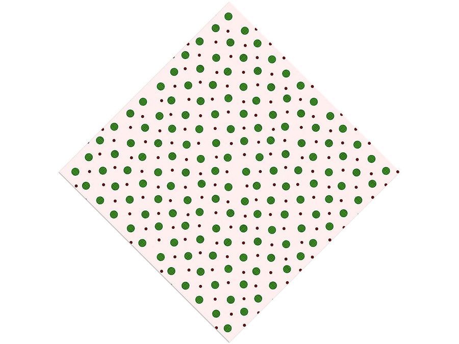 Green Baubles Polka Dot Vinyl Wrap Pattern