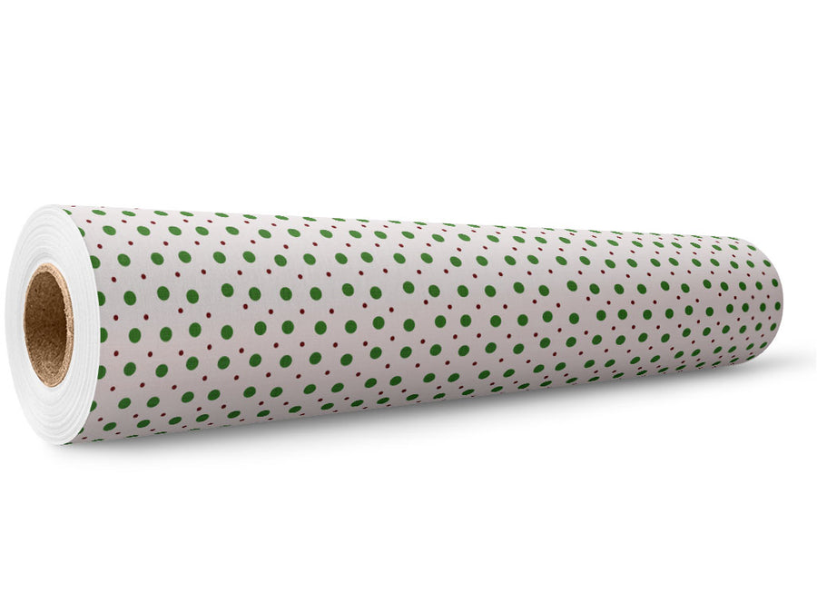 Green Baubles Polka Dot Wrap Film Wholesale Roll~Rwraps Series 914 Digitally Printed Vinyl Roll~5