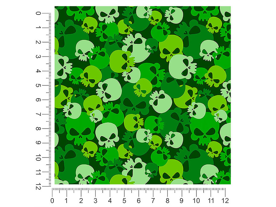 green calvaria skull and bones 1ft x 1ft Craft Sheets