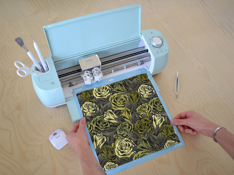 green chain floral Cricut Compatible Vinyl