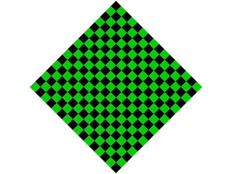 Green Checkered Vinyl Wrap Pattern