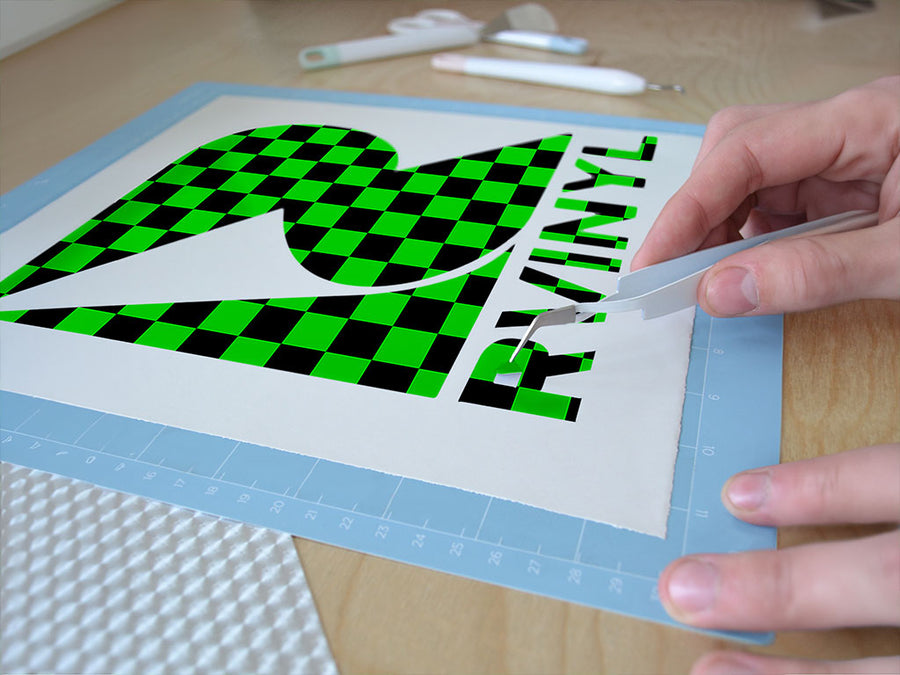 green checkered Easy Weed Craft Vinyl