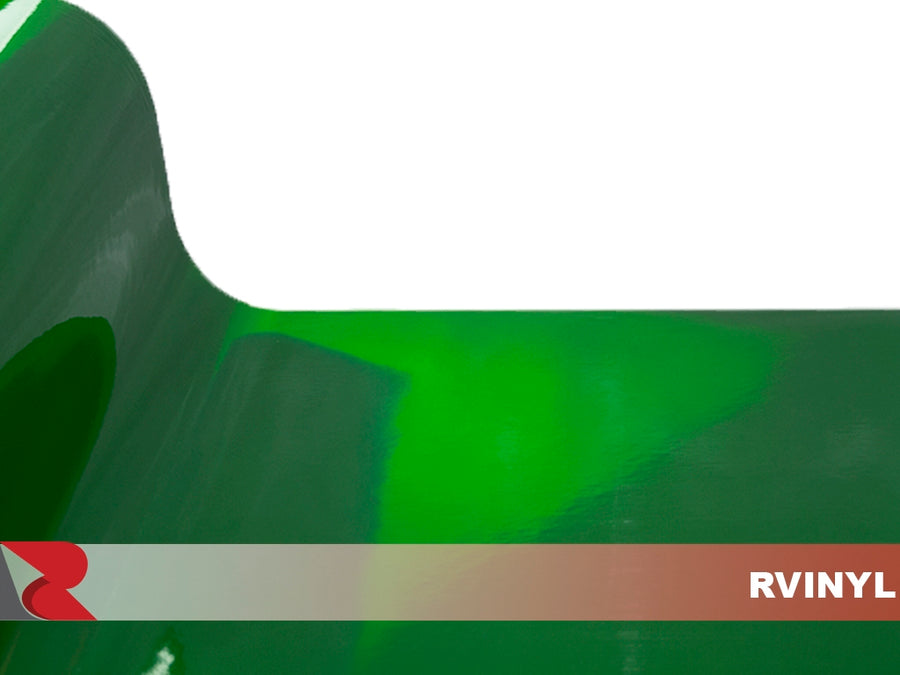 Chrome Green Holographic Car Wraps