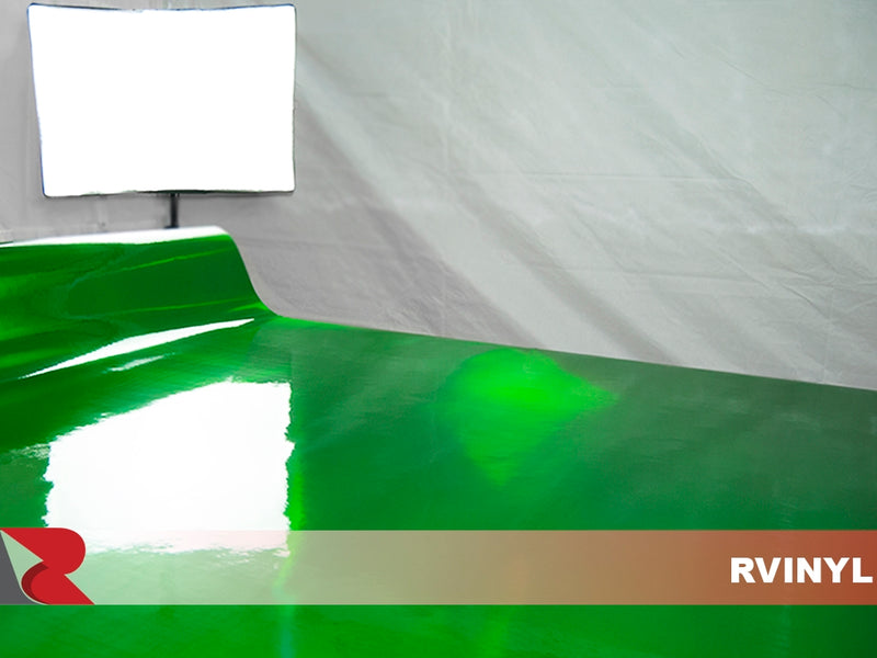 Green Holographic Chrome Vinyl Photo Shoot