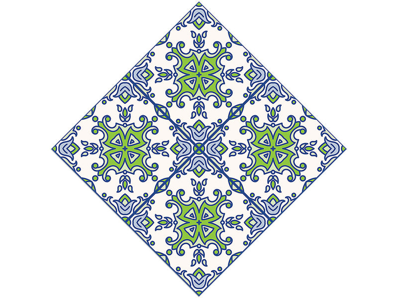 Green Compass Tile Vinyl Wrap Pattern