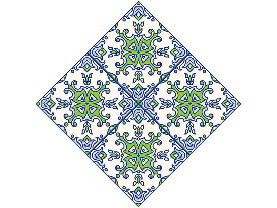 Green Compass Tile Vinyl Wrap Pattern