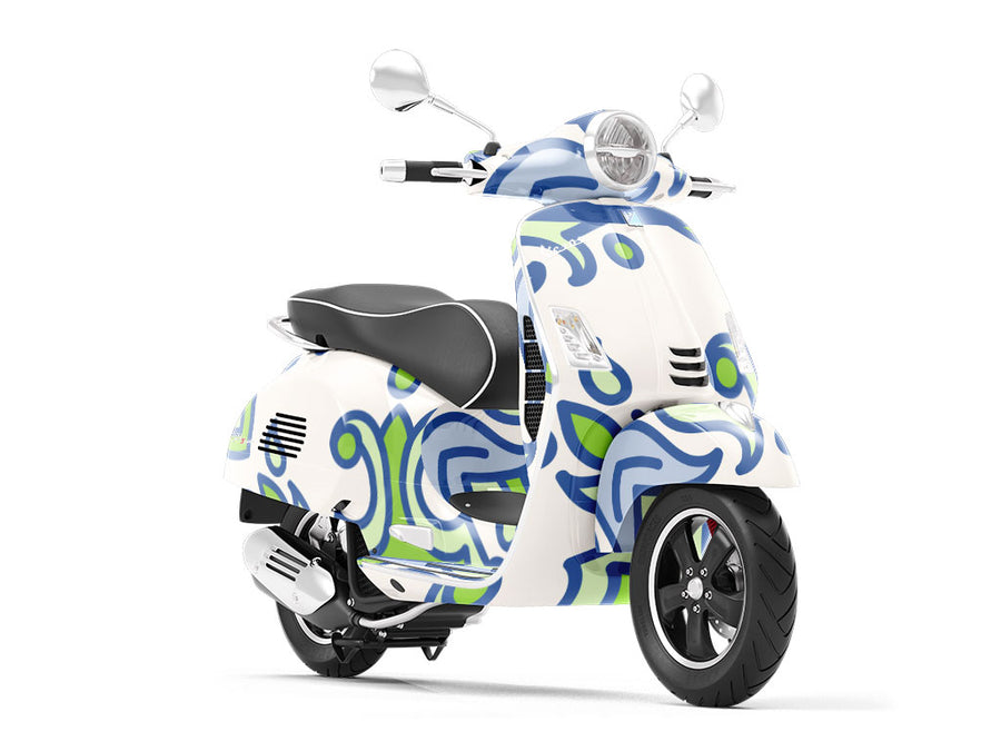 Green Compass Tile Vespa Scooter Wrap Film