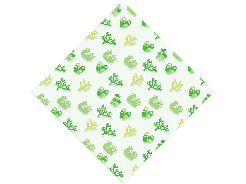 Green Corals Water Vinyl Wrap Pattern