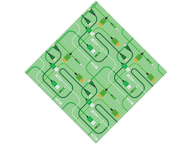 Green Cords Technology Vinyl Wrap Pattern~Rwraps Series 914 Digitally Printed Vinyl Wrap~0