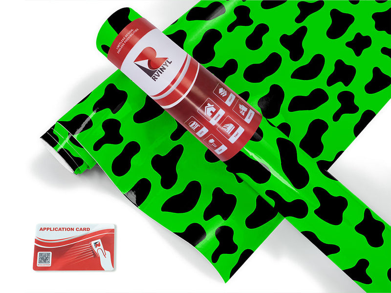 green cow animal print Craft Vinyl Roll