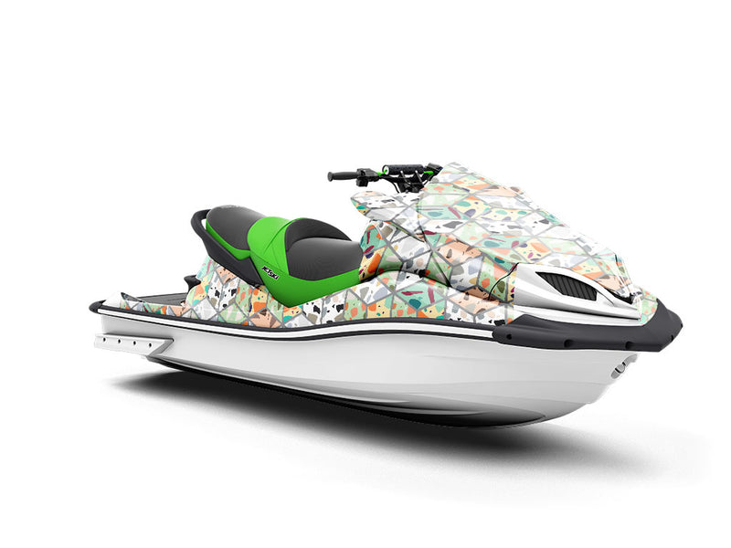Green Cube Tile Jet Ski Vinyl Customized Wrap
