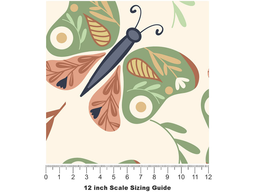 Green Environment Bug Vinyl Film Pattern Size 12 inch Scale~Rwraps Green Environment Bug Sizing Chart~2