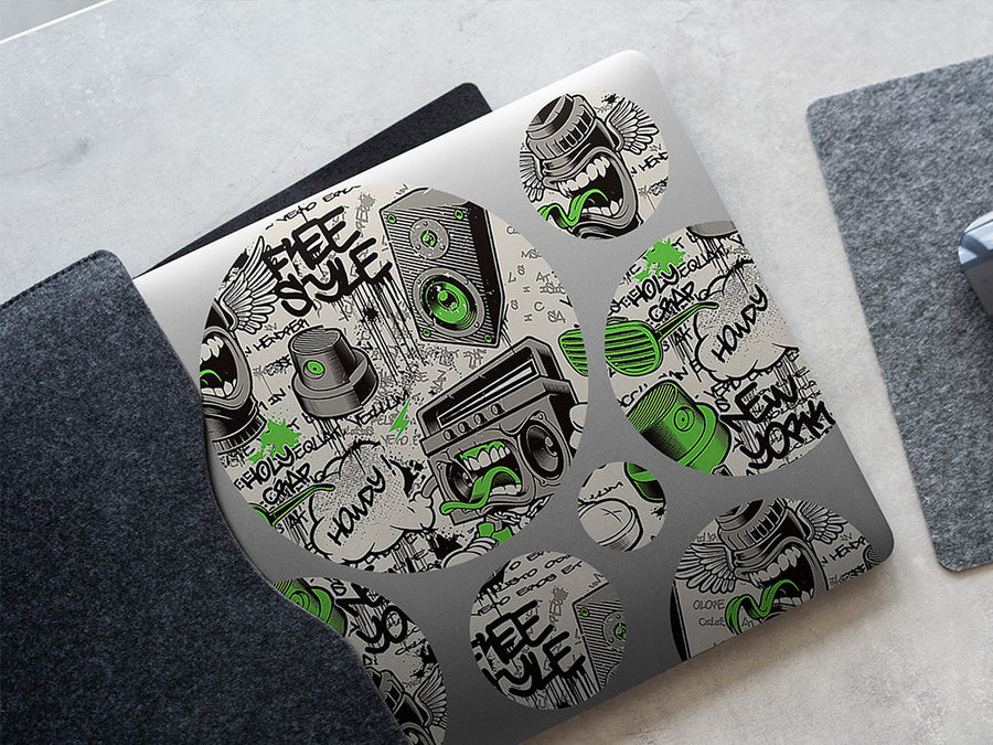 green free style graffiti DIY Laptop Stickers