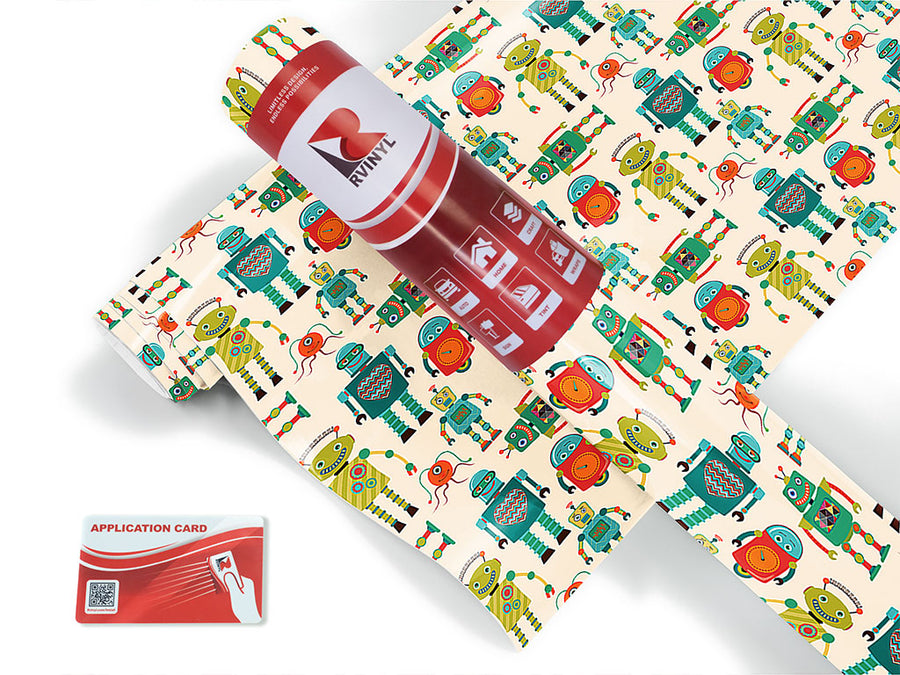 green gearheads science fiction Craft Vinyl Roll