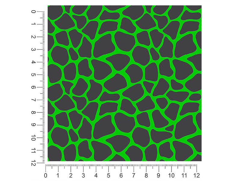 green giraffe animal print 1ft x 1ft Craft Sheets