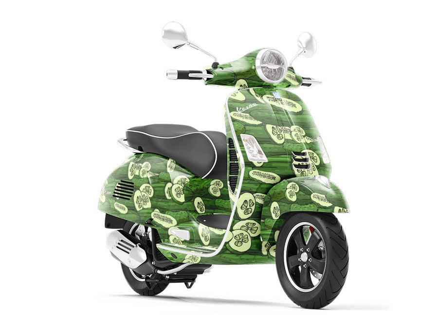 Green Improved Vegetable Vespa Scooter Wrap Film