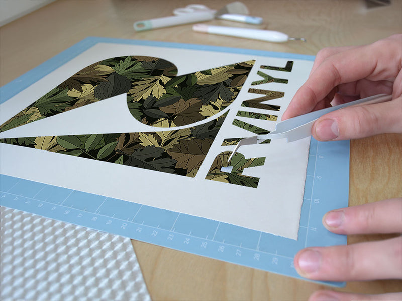 green leaf floral Easy Weed Craft Vinyl