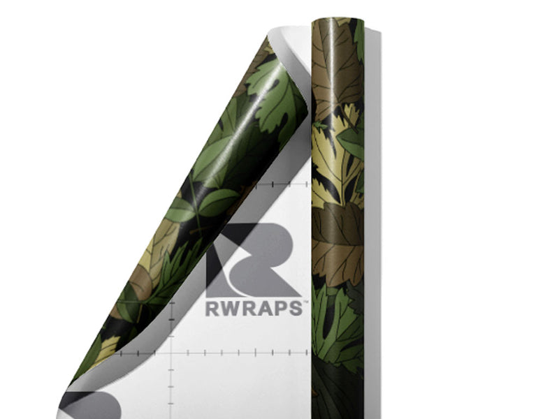 Green Leaf Floral Wrap Film Sheets~Rwraps Series 914 Green Leaf Floral Scrolled Sheet~3
