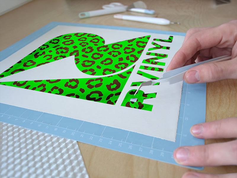 green leopard animal print Easy Weed Craft Vinyl