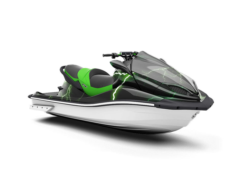 Green Lightning Jet Ski Vinyl Customized Wrap