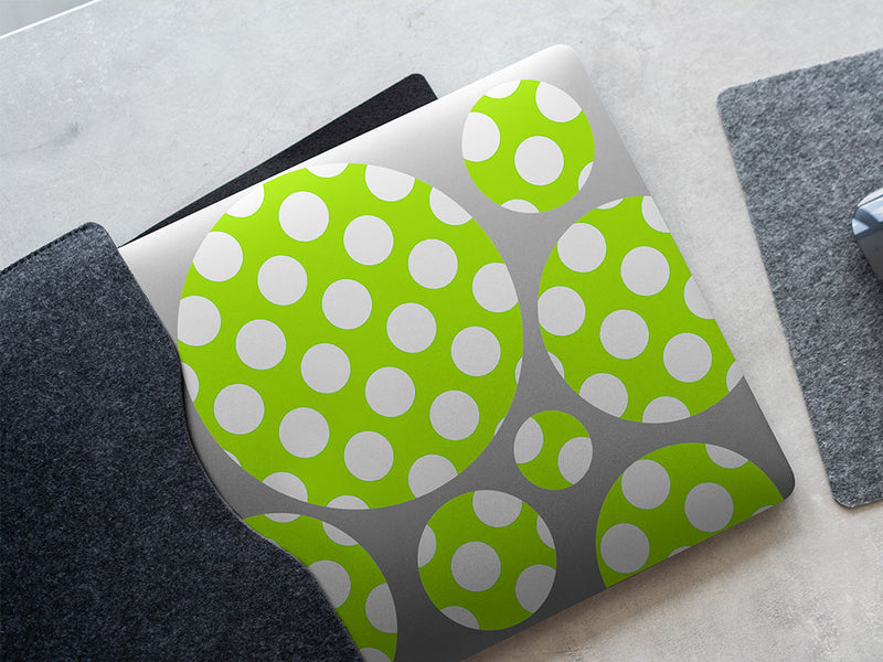 green lizard polka dot DIY Laptop Stickers