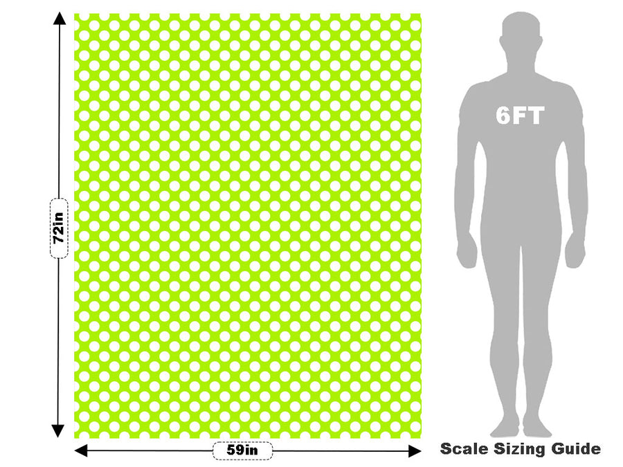 Green Lizard Polka Dot Vehicle Wrap Scale~Rwraps Series 914 Green Lizard Polka Dot Measurements~1