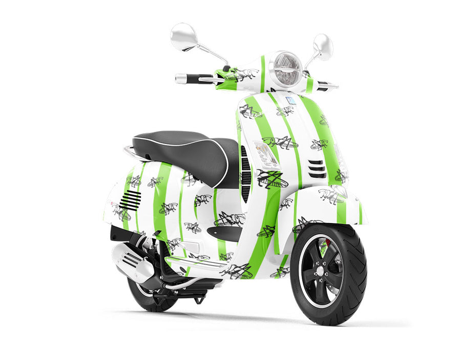 Green Locusts Bug Vespa Scooter Wrap Film