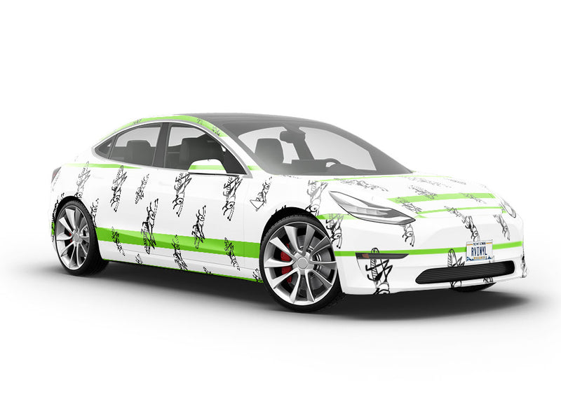 Green Locusts Bug Vehicle Vinyl Wrap