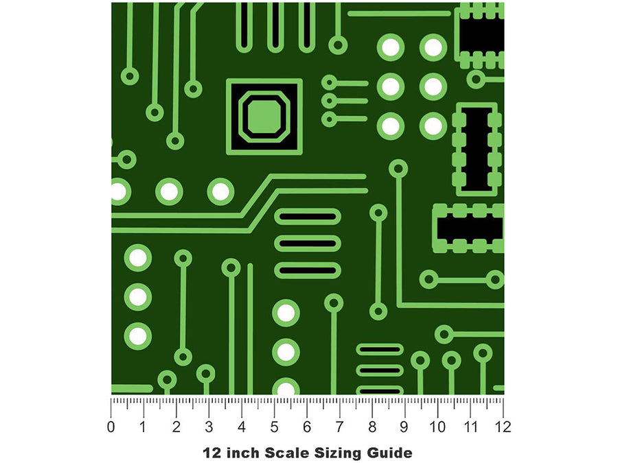 Green Love Technology Vinyl Film Pattern Size 12 inch Scale~Rwraps Green Love Technology Sizing Chart~3