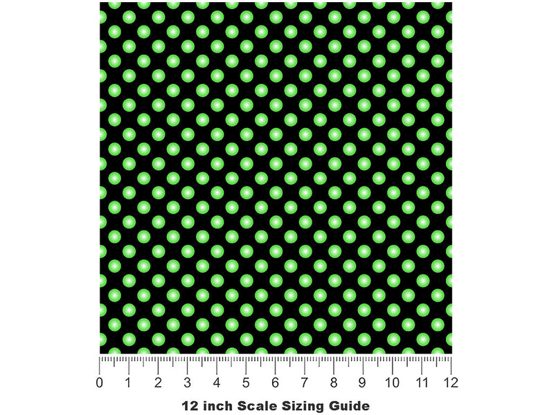 Green Machine Polka Dot Vinyl Film Pattern Size 12 inch Scale~Rwraps Green Machine Polka Dot Sizing Chart~2