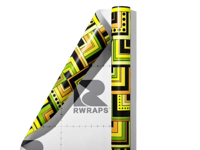 Green Monster Art Deco Wrap Film Sheets~Rwraps Series 914 Green Monster Art Deco Scrolled Sheet~3