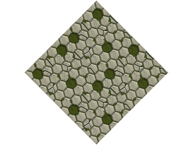 Green Mossy Brick Vinyl Wrap Pattern