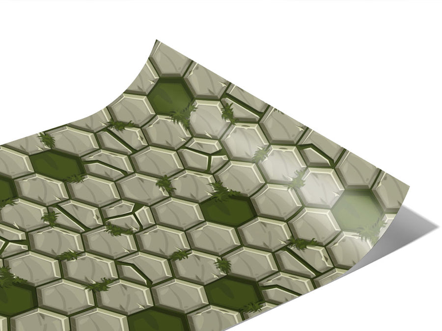 Green Mossy Brick Vinyl Wraps~Rwraps Series 914 Digitally Printed Vinyl Wrap~1