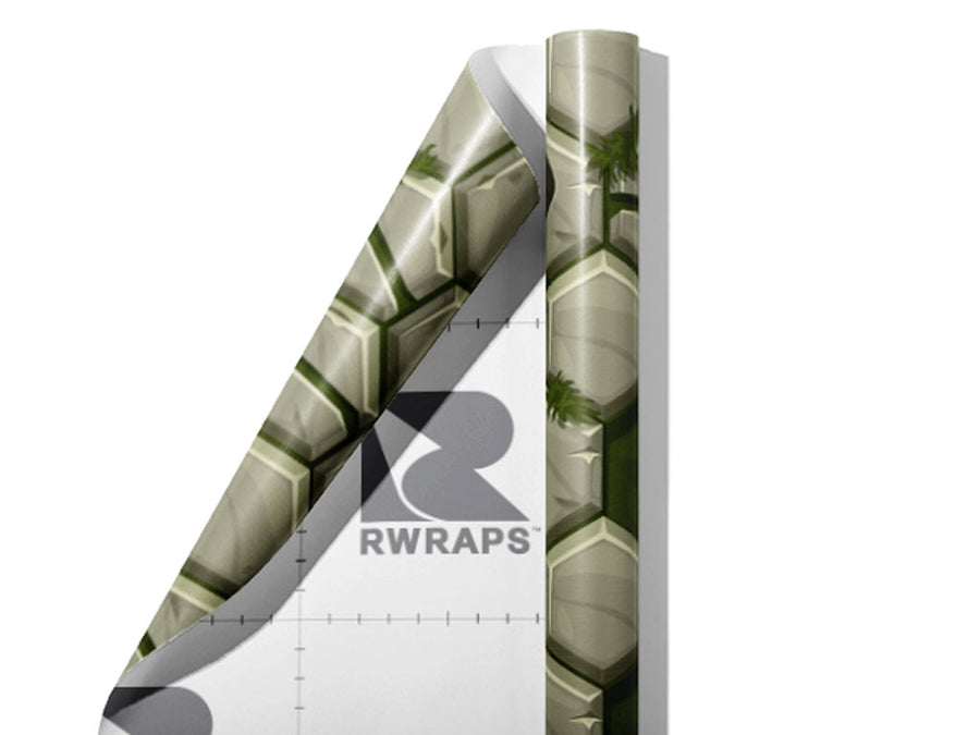 Green Mossy Brick Wrap Film Sheets~Rwraps Series 914 Green Mossy Brick Scrolled Sheet~4