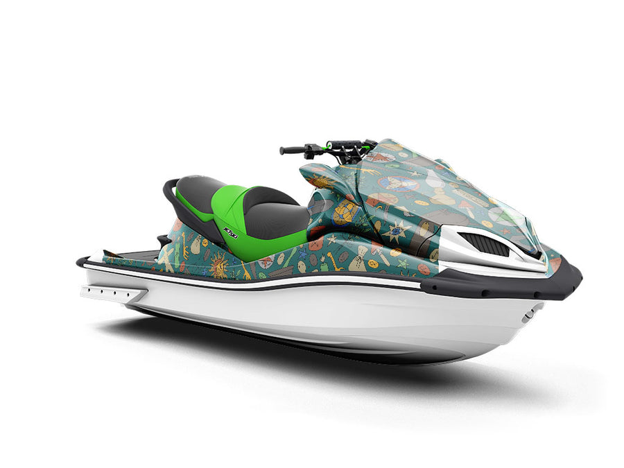 Green Snips Witch Jet Ski Vinyl Customized Wrap