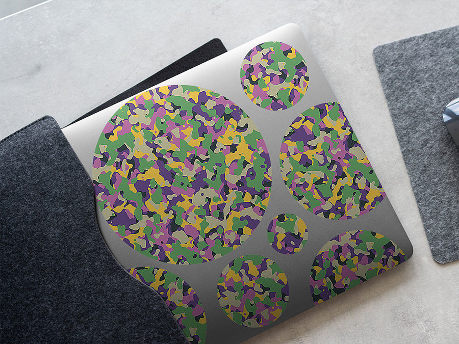 green sprinkles camouflage DIY Laptop Stickers