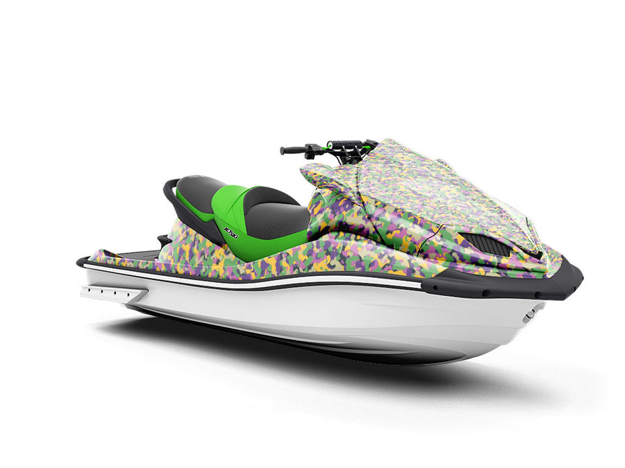 Green Sprinkles Camouflage Jet Ski Vinyl Customized Wrap