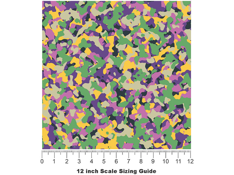 Green Sprinkles Camouflage Vinyl Film Pattern Size 12 inch Scale~Rwraps Green Sprinkles Camouflage Sizing Chart~3