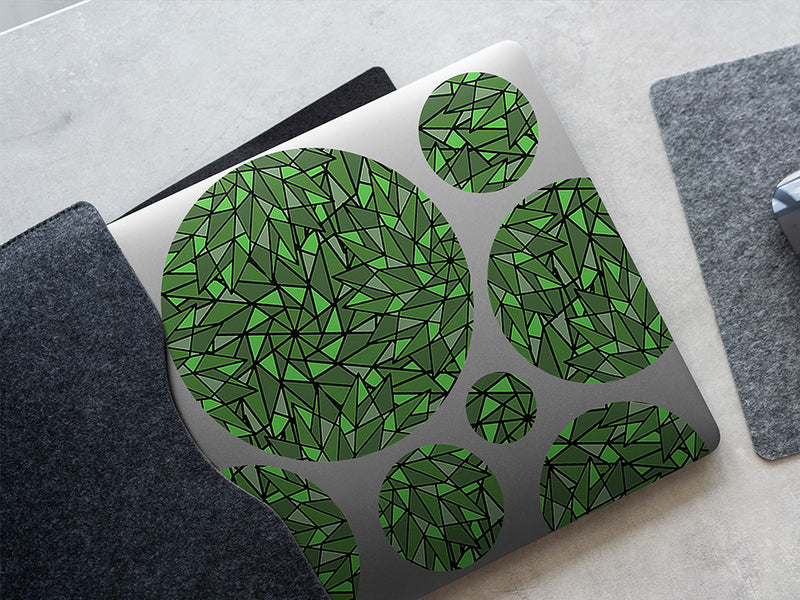 green star stained glass DIY Laptop Stickers