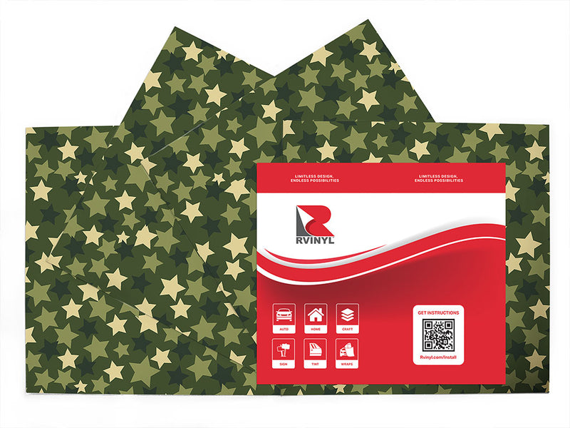 green stars Craft Vinyl Sheet Pack