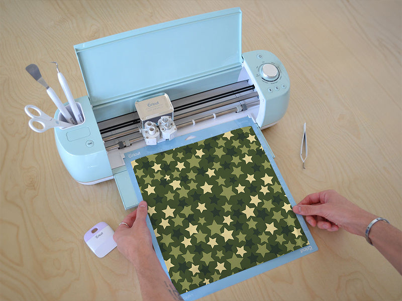 green stars Cricut Compatible Vinyl