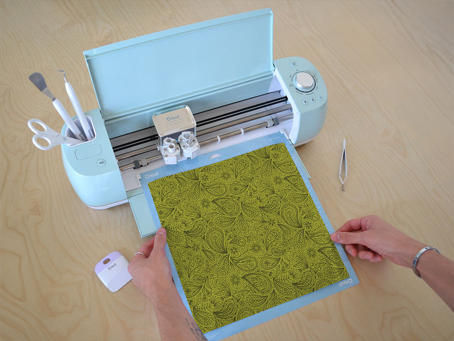 green thumb paisley Cricut Compatible Vinyl
