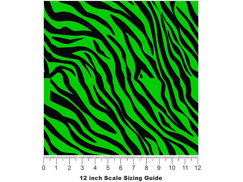 Green Tiger Vinyl Film Pattern Size 12 inch Scale~Rwraps Green Tiger Sizing Chart~3