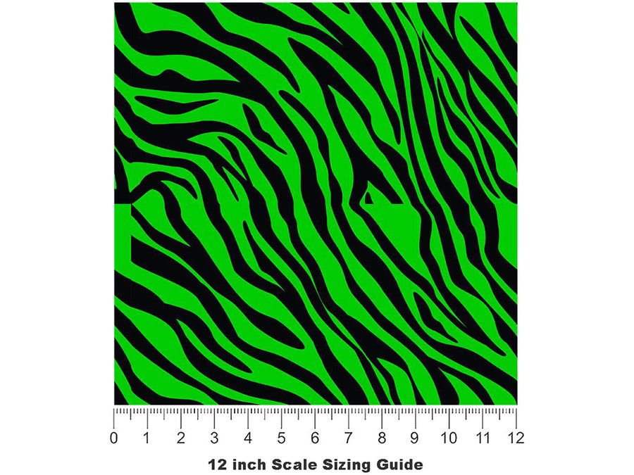 Green Tiger Vinyl Film Pattern Size 12 inch Scale~Rwraps Green Tiger Sizing Chart~3