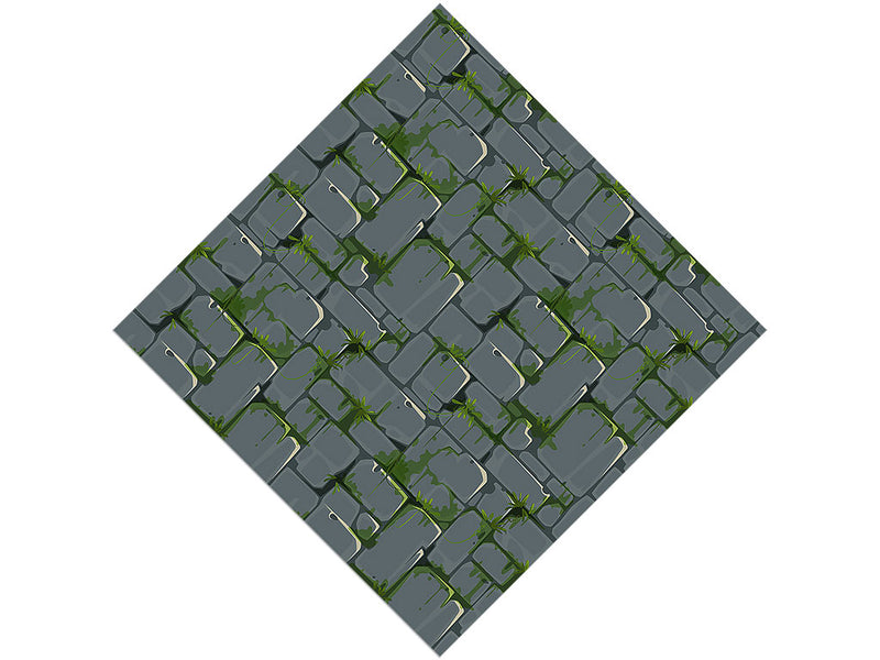 Grey Mossy Brick Vinyl Wrap Pattern